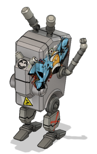 3D Printed Cute Robot by skap14