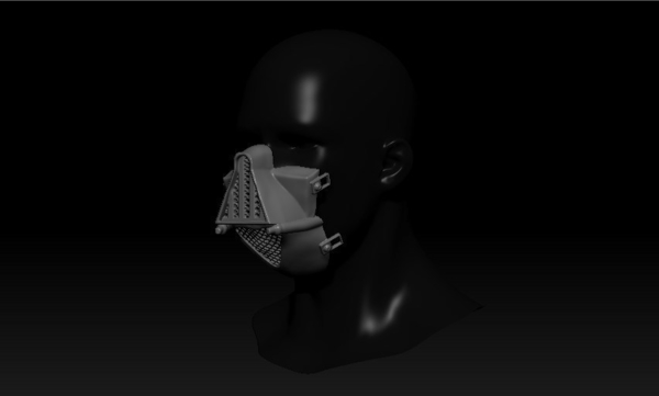 Medium Quarantine Mask Darth Vader Style 3D Printing 299408