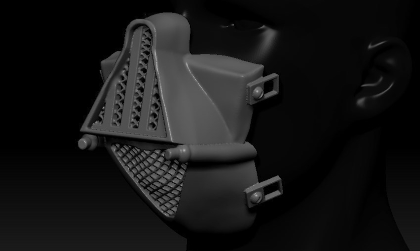 Quarantine Mask Darth Vader Style 3D Print 299414