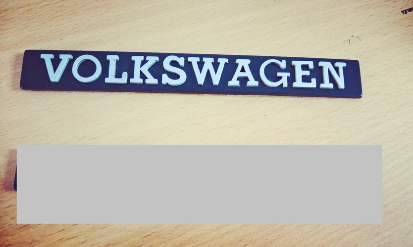 VW Mk1 rear volkswagen badge 3D Print 299425