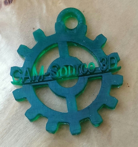 CAM-Source 3D gear keychain 3D Print 29950
