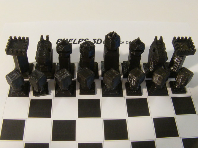 Phelps3D Low Poly Chess Set 3D Print 29961