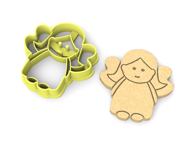 Angel cookie cutter v2 3D Print 299689