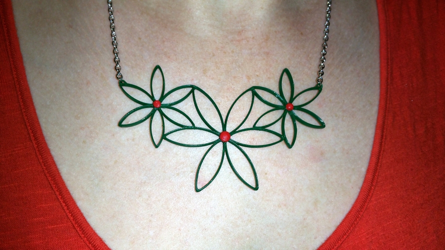 Flower Necklace  (Christmas) 3D Print 29975