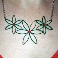 Small Flower Necklace  (Christmas) 3D Printing 29975