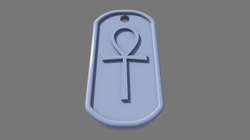 ankh dog tag