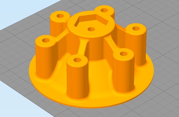 Set of rims for RC cars with wheel hex nut 17mm 