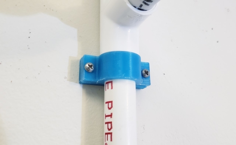 Wall Mount for 3/4 inch PVC pipe 3D Print 300091