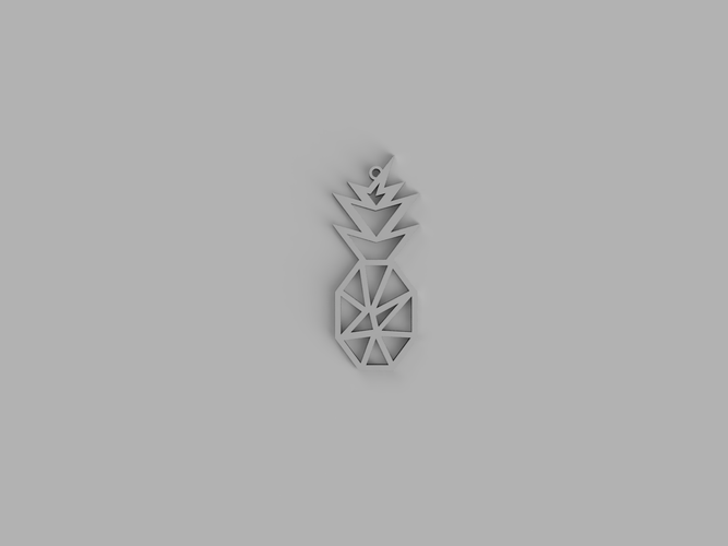 Pineapple keychain, necklace 3D Print 300105