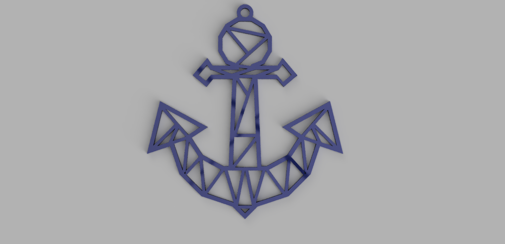Anchor keychain, necklace 3D Print 300108