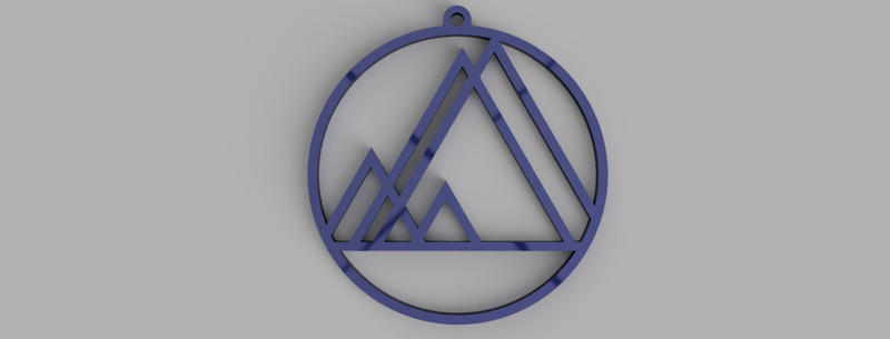 Mountains keychain, necklace