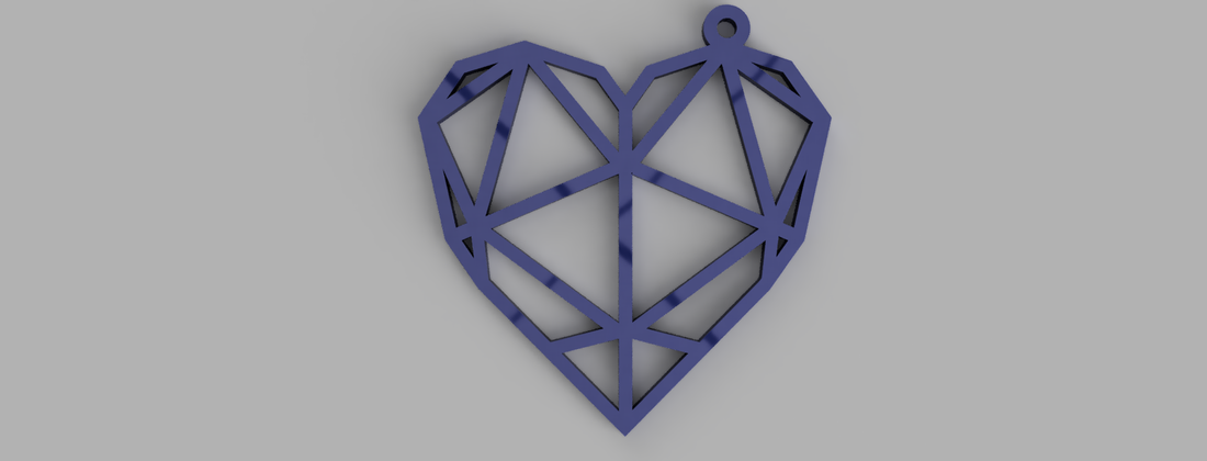 Diamond heart keychain, necklace 3D Print 300112