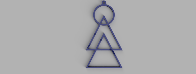 Geometric keychain, necklace