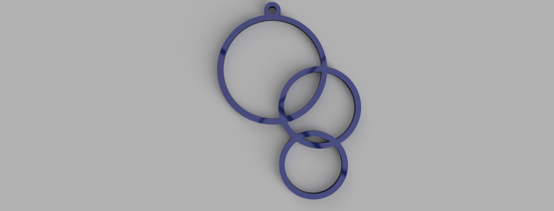 Geometric keychain, necklace 3D Print 300114