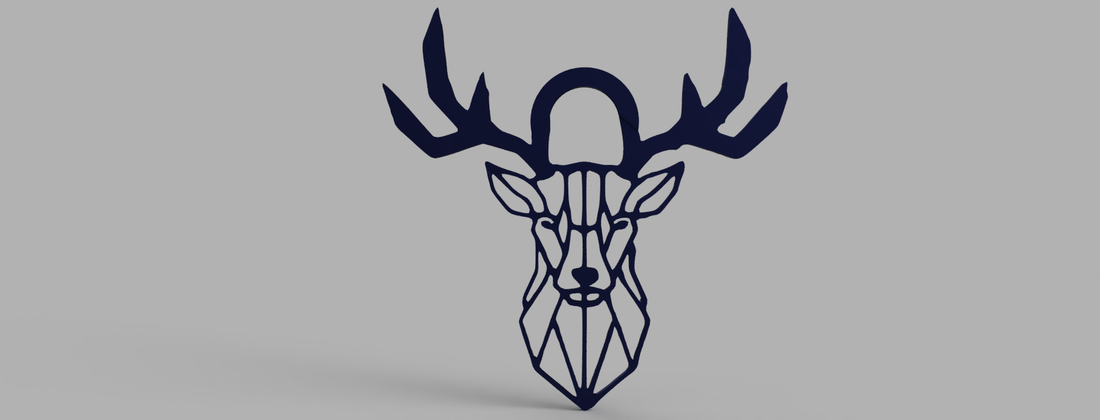 Deer keychain, necklace 3D Print 300115
