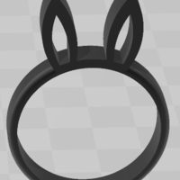 Small Rabbit ring 3D Printing 300124