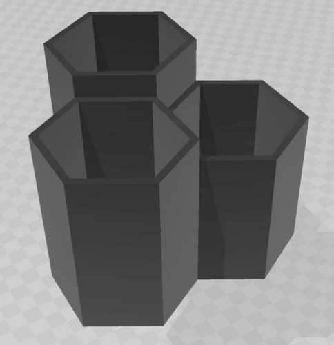 3 Hexagon Vases / Planters 3D Print 300126