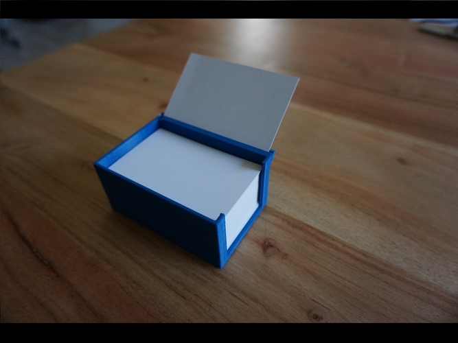 3D printed business card box with display channel
