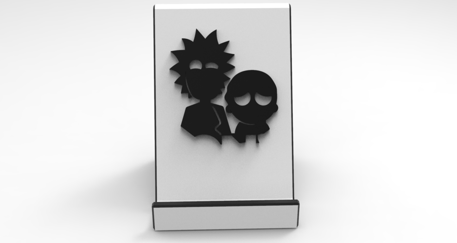 smartphone stand rick and morty 3D Print 300510