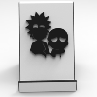 Small smartphone stand rick and morty 3D Printing 300510