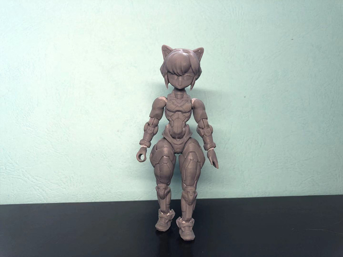 3D Printed anime mecha girl by 潘海宁 | Pinshape