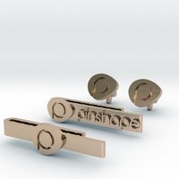 Pinshape Cuff Links and Tie Bars  Set - Thumbnail 2