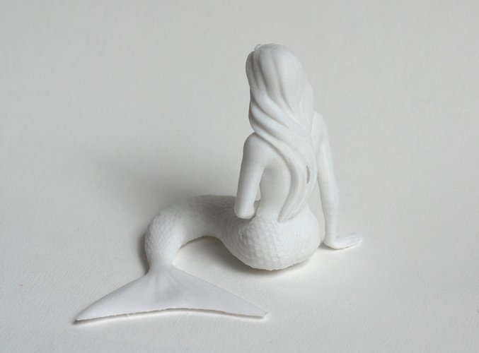 Thinking Mermaid 3D Print 30067