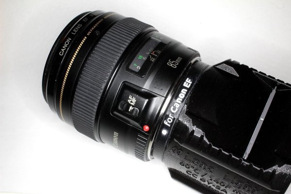 Canon EF lens adapter for GuerillaBeam projectors