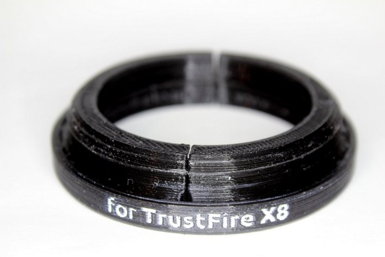 TrustFire X8 flashlight adapter for GuerillaBeam 3D Print 30097