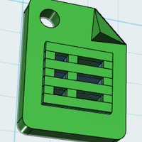 Small Google Sheets Product Icon - with Keychain/craft hole 3D Printing 30117