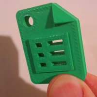 Google Sheets Product Icon - with Keychain/craft hole - Thumbnail 2