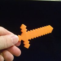 Diamond Minecraft Tools -remix with keychain holes - Thumbnail 2