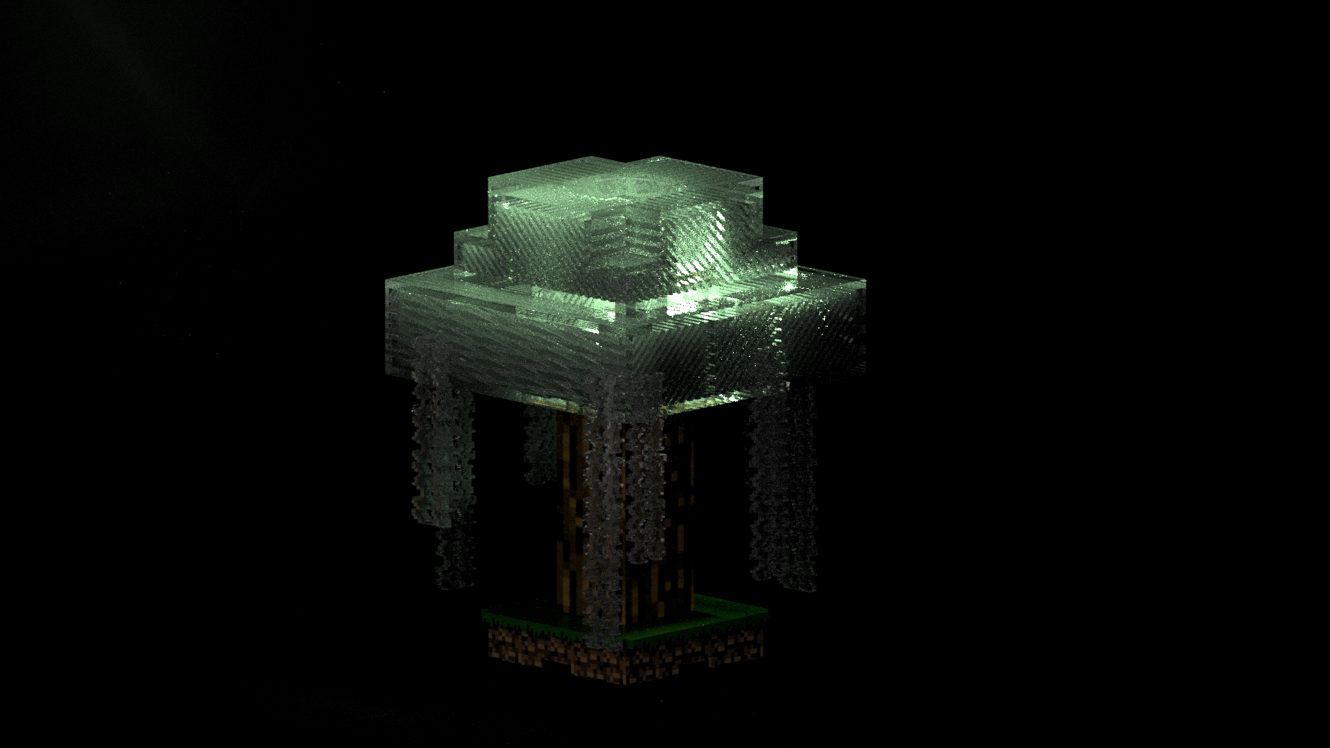 3D Printed Minecraft Swamp Tree Lamp by tylimso5