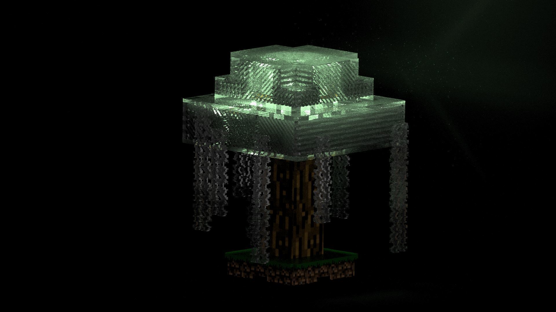 3D Printed Minecraft Swamp Tree Lamp by tylimso5