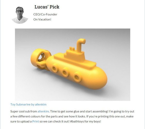 Toy submarine 3D Print 30171