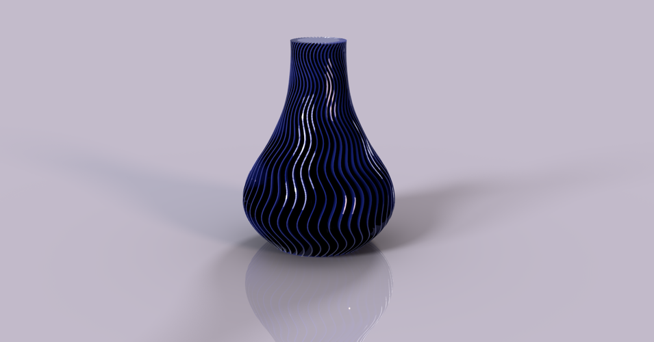 Wave Vase 3D Print 30208