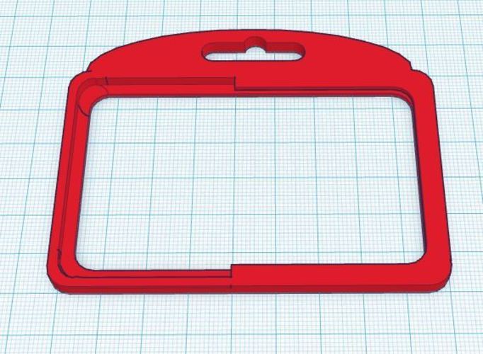 Single Badge Holder - rounded corners 3D Print 30222