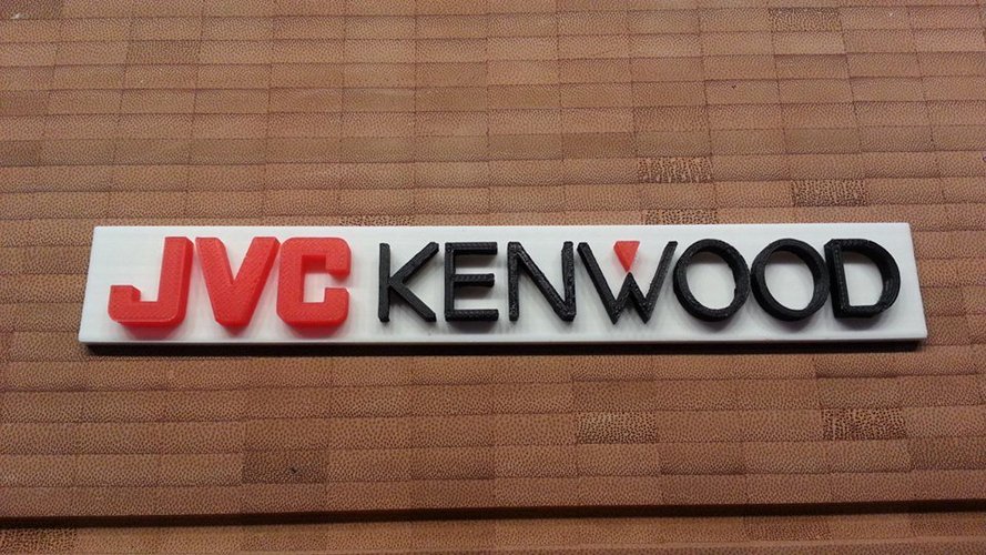 JVC Kenwood Logo 3D Print 30253