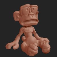 Small Tecnoscimmiati Monkey 3D Printing 30276