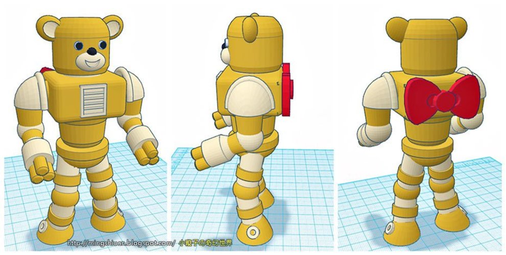Bear Robots 3D Print 30313