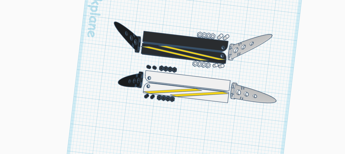 butterfly knife 3D Print 303716