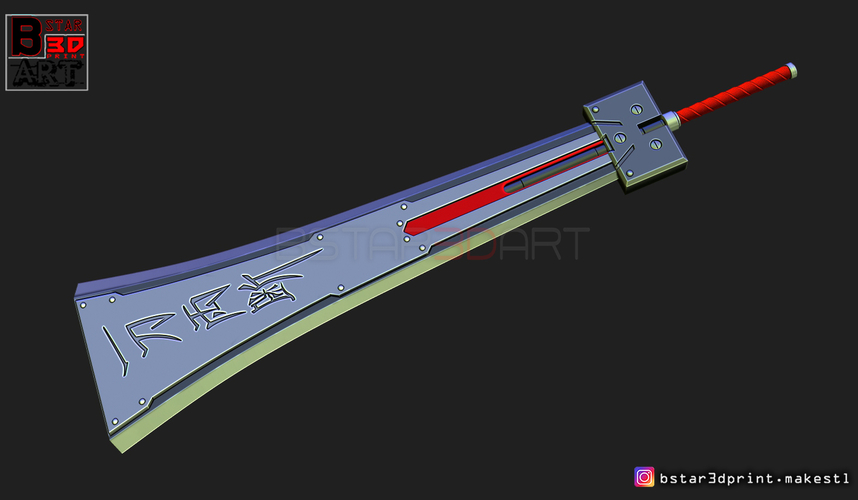 HardEdge Sword Cloud - Final Fantasy VII remake 3D print model 3D Print 304520