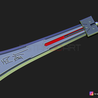 HardEdge Sword Cloud - Final Fantasy VII remake 3D print model - Thumbnail 1