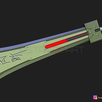 HardEdge Sword Cloud - Final Fantasy VII remake 3D print model - Thumbnail 5
