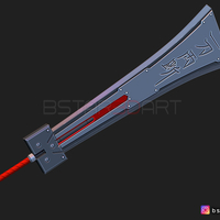 HardEdge Sword Cloud - Final Fantasy VII remake 3D print model - Thumbnail 6