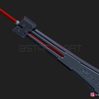 HardEdge Sword Cloud - Final Fantasy VII remake 3D print model - Thumbnail 9