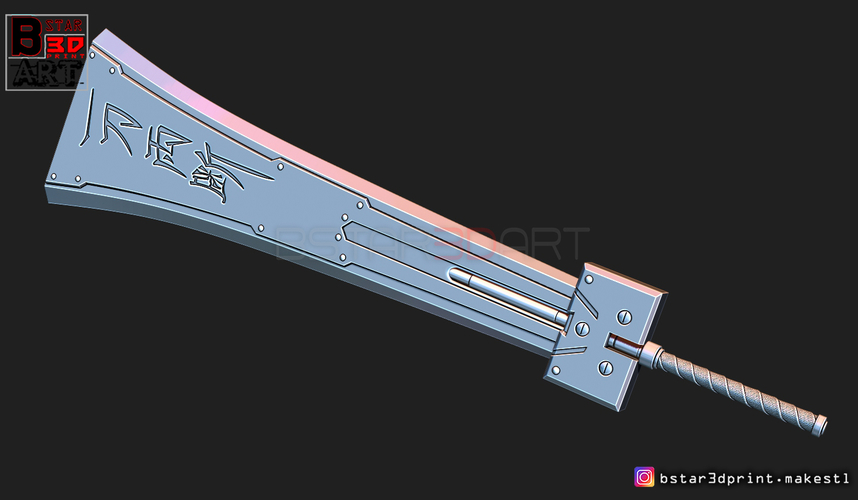 HardEdge Sword Cloud - Final Fantasy VII remake 3D print model 3D Print 304533