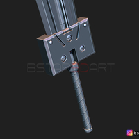 HardEdge Sword Cloud - Final Fantasy VII remake 3D print model - Thumbnail 14