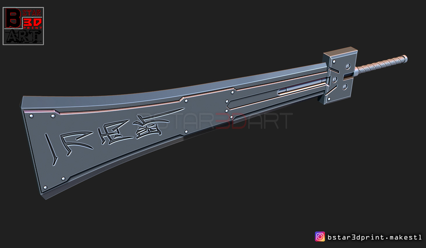 HardEdge Sword Cloud - Final Fantasy VII remake 3D print model 3D Print 304537