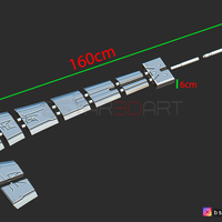 HardEdge Sword Cloud - Final Fantasy VII remake 3D print model - Thumbnail 20